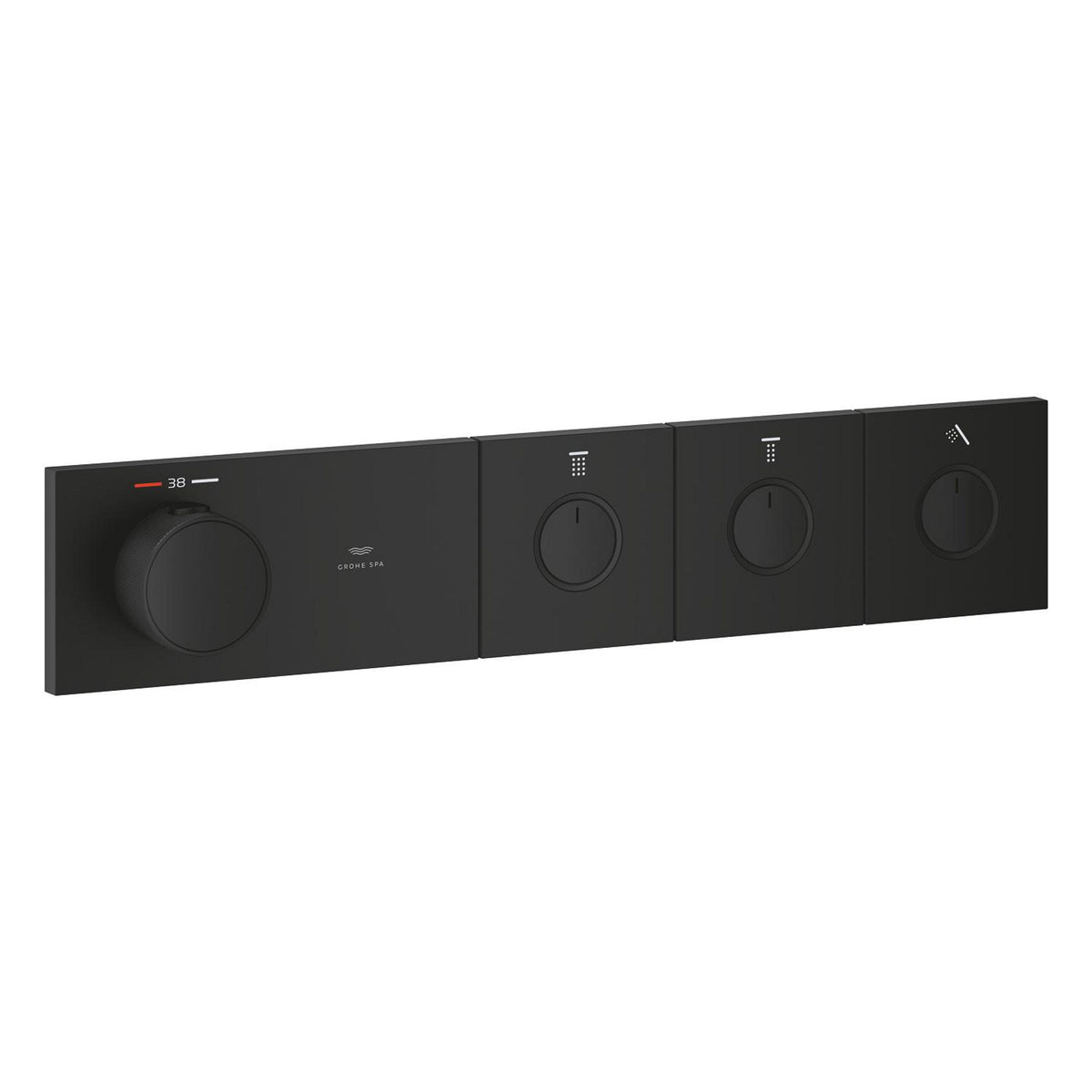 Grohe Grohtherm Aqua Tiles SmartControl Termostatik Ankastre Banyo Bataryası, 3 Çıkışlı, Hayalet Siyah (Sıva Üstü Grubu) - Ürün Görseli