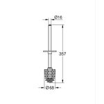 Grohe Selection Cube Yedek Tuvalet Fırçalığı - Teknik Çizim