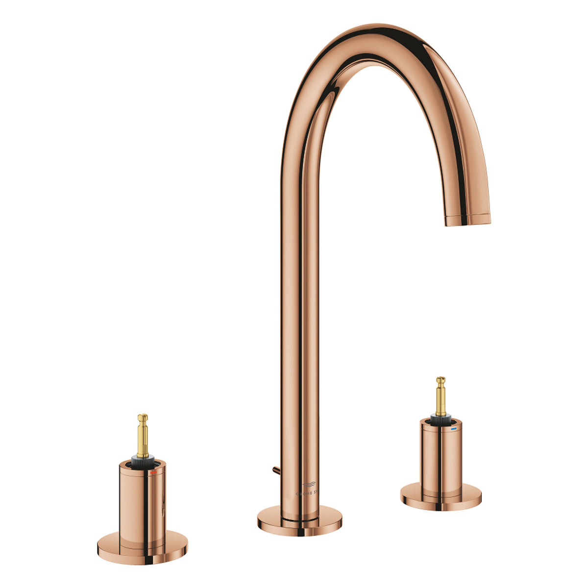 Grohe Atrio Private Collection 3 Delikli Ankastre Sifon Kumandalı Lavabo Bataryası (L-Boy), Bakır - Ürün Görseli
