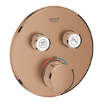 Grohe Grohtherm SmartControl Çift Valfli Akış Kontrollü, Ankastre Termostatik Banyo Bataryası (Sıva Üstü Grubu), Fırçalı Bakır - Ürün Görseli