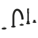 Grohe Atrio Private Collection 5 Delikli Ankastre Küvet Bataryası (Sıva Üstü Grubu), Hayalet Siyah - Ürün Görseli