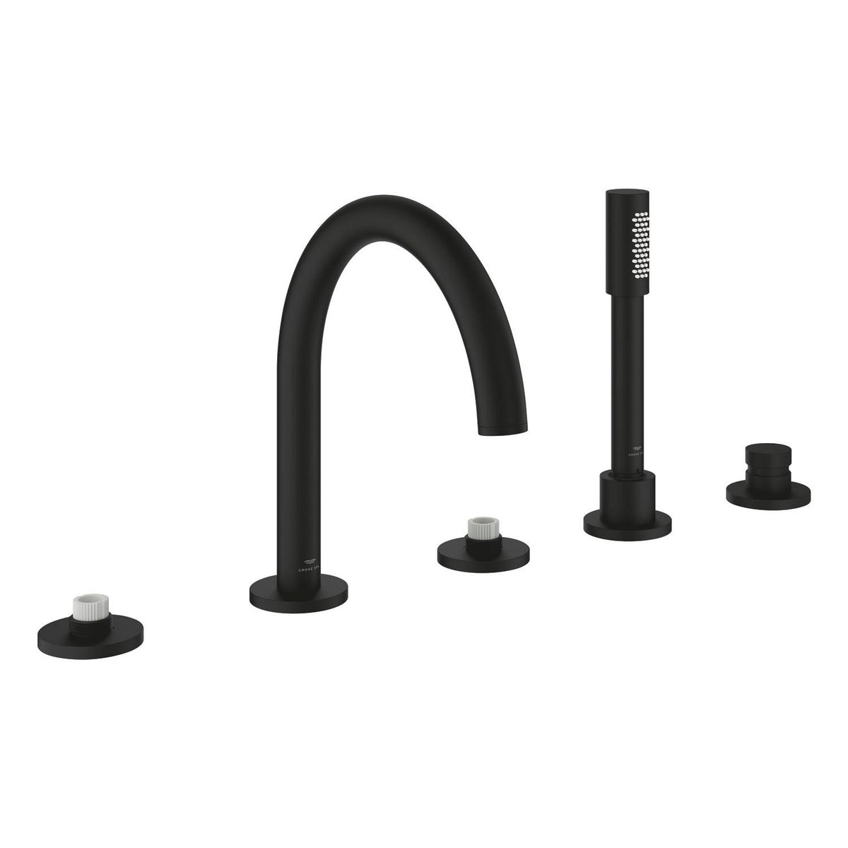 Grohe Atrio Private Collection 5 Delikli Ankastre Küvet Bataryası (Sıva Üstü Grubu), Hayalet Siyah - Ürün Görseli