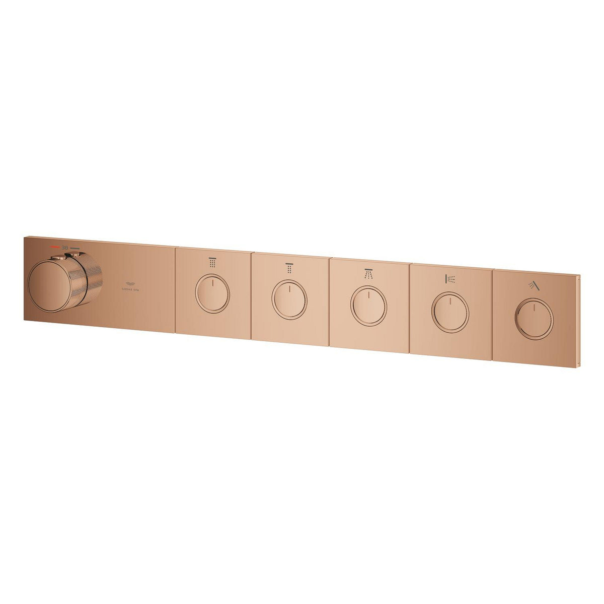 Grohe Grohtherm Aqua Tiles SmartControl Termostatik Ankastre Banyo Bataryası, 5 Çıkışlı, Bakır (Sıva Üstü Grubu) - Ürün Görseli