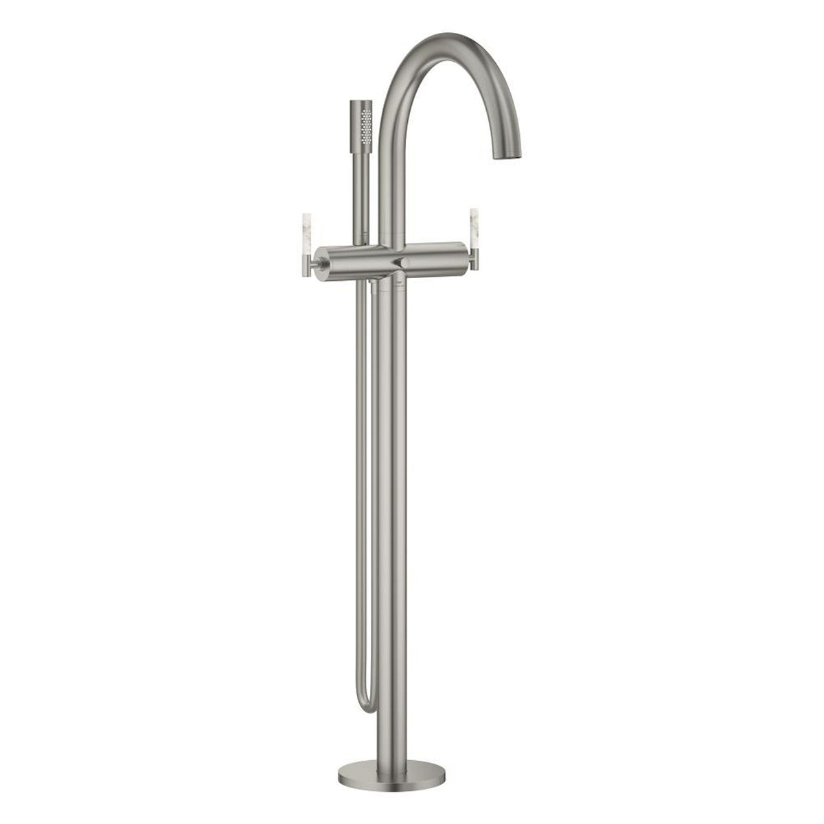 Grohe Atrio Private Collection Tek Yerden Küvet Bataryası (Sıva Üstü Grubu), Saten Çelik - Ürün Görseli