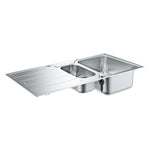 Grohe K500 Damlalıklı 1,5 Gözlü Eviye, Paslanmaz Çelik (Sağ-Sol Damlalıklı, 100x50 cm) - Ürün Görseli