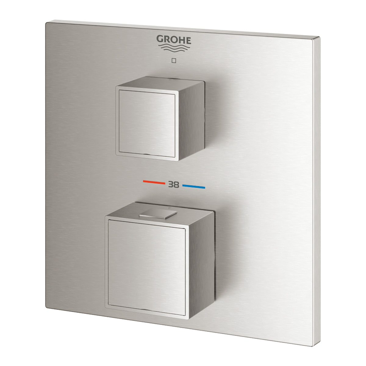 Grohe Grohtherm Termostatik Duş Bataryası (Sıva Üstü Grubu), Paslanmaz Çelik - Ürün Görseli