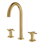 Grohe Atrio 3 Delikli Ankastre Lavabo Bataryası (4 Çubuklu Volan) L-Boy, Fırçalı Altın - Ürün Görseli