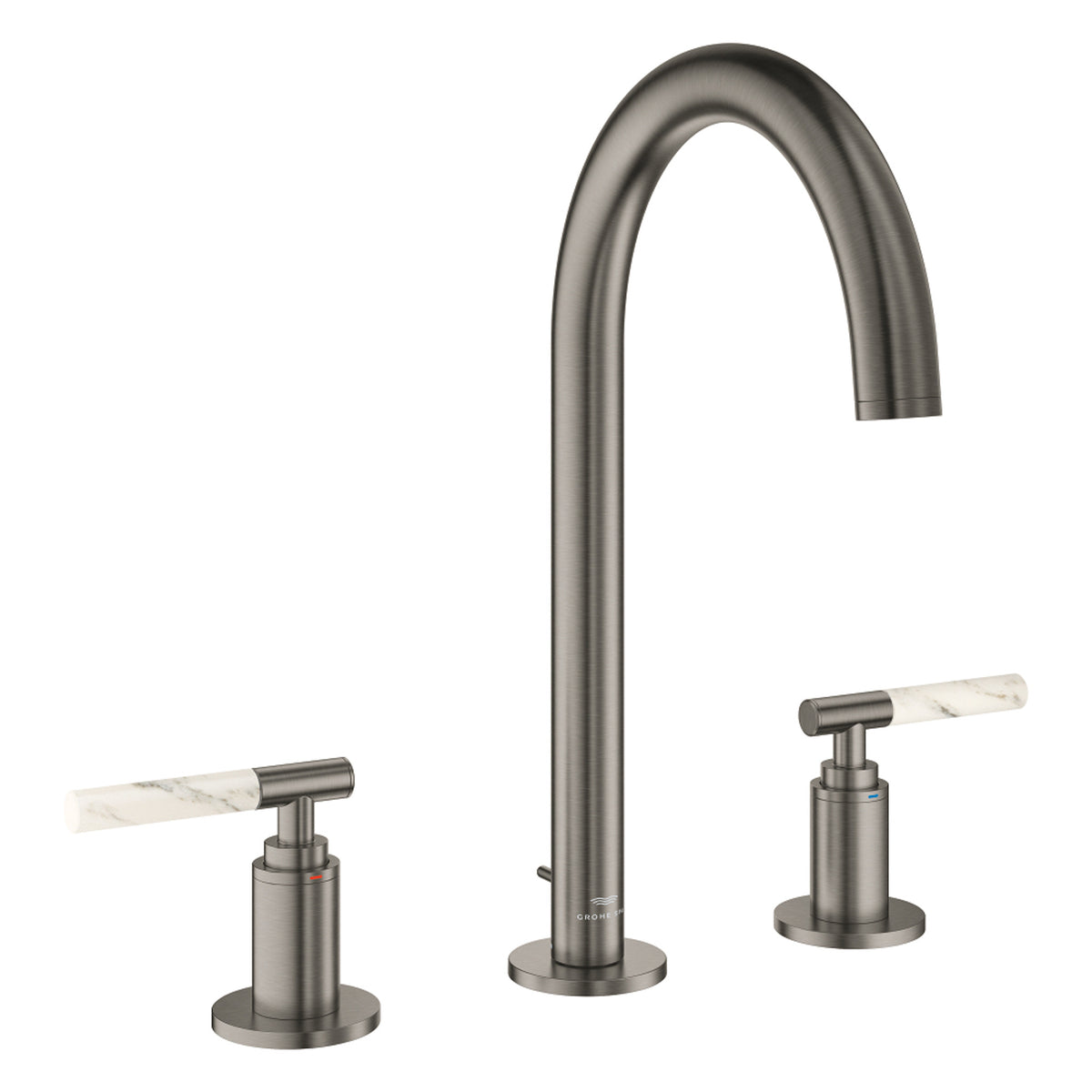 Grohe Atrio Private Collection 3 Delikli Ankastre Sifon Kumandalı Lavabo Bataryası (L-Boy), Fırçalı Sert Grafit - Ürün Görseli