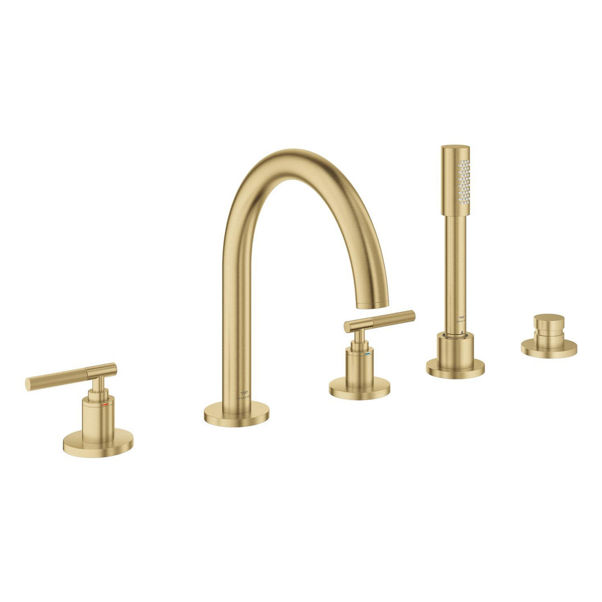 Grohe Atrio Private Collection 5 Delikli Ankastre Küvet Bataryası (Sıva Üstü Grubu), Fırçalı Altın - Ürün Görseli