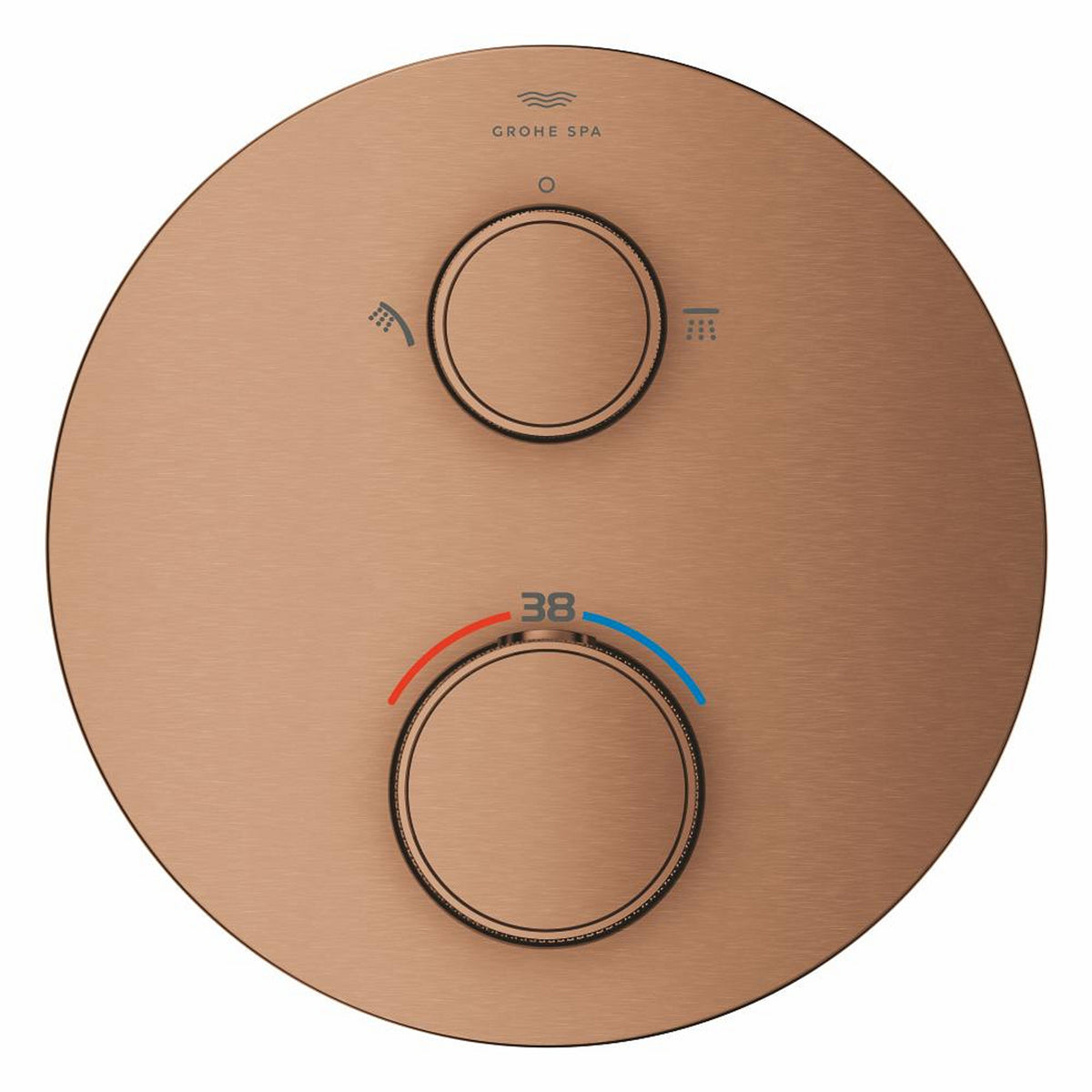 Grohe Atrio Private Collection Ankastre Termostatik Banyo Bataryası (2 Yollu, Sıva Üstü Grubu), Fırçalı Bakır - Ürün Görseli