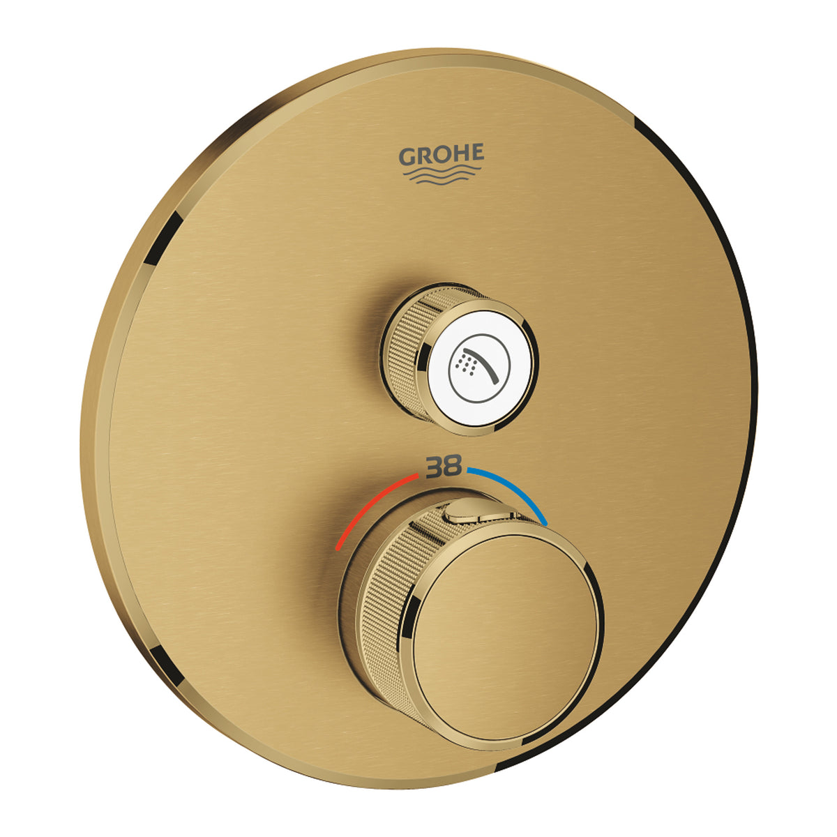 Grohe Grohtherm SmartControl Ankastre Termostatik Duş Bataryası (Sıva Üstü Grubu), Fırçalı Altın - Ürün Görseli