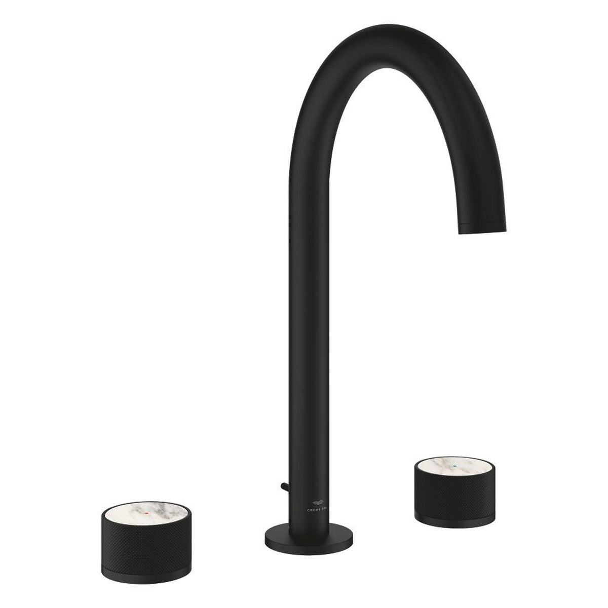 Grohe Atrio Private Collection 3 Delikli Ankastre Lavabo Bataryası, Sifon Kumandalı (L-Boy), Hayalet Siyah - Ürün Görseli