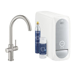 Grohe Blue Home Arıtmalı İçme Suyu ve Soda Yapan Eviye Bataryası, Paslanmaz Çelik - Ürün Görseli