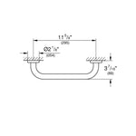 Grohe Essentials Küvet Tutamağı, 30 cm, Sert Grafit - Teknik Çizim