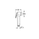 Grohe Tempesta-F Taharet Spreyi 30 El Duşu, 1 Akışlı, Beyaz - Teknik Çizim