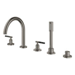 Grohe Atrio Private Collection 5 Delikli Ankastre Küvet Bataryası (Sıva Üstü Grubu), Fırçalı Sert Grafit - Ürün Görseli