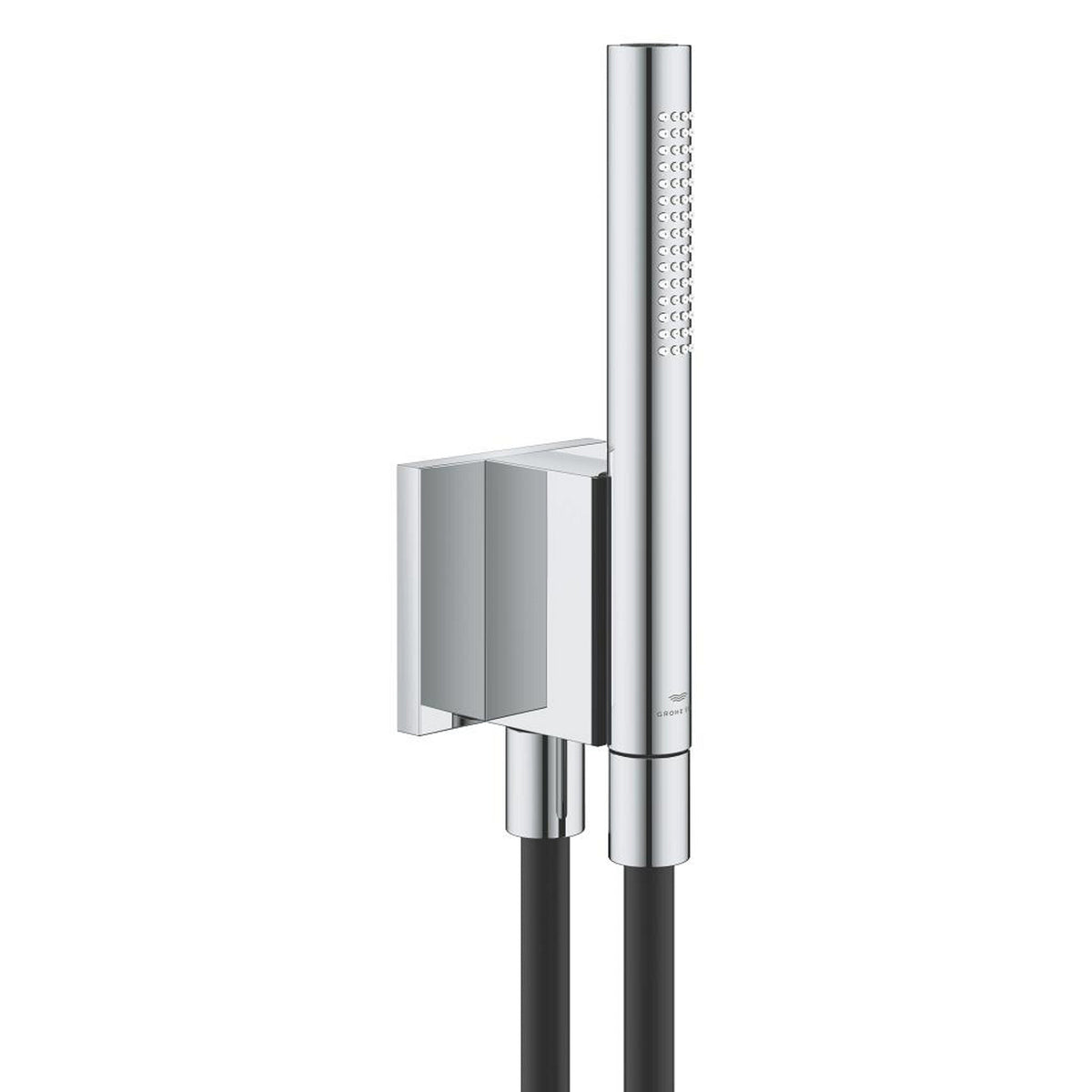 Grohe Rainshower Aqua Stick Ankastre Bağlantılı Manyetik El Duşu Seti, 2 Akışlı, Siyah-Krom (Siyah Duş Hortumu) - Ürün Görseli