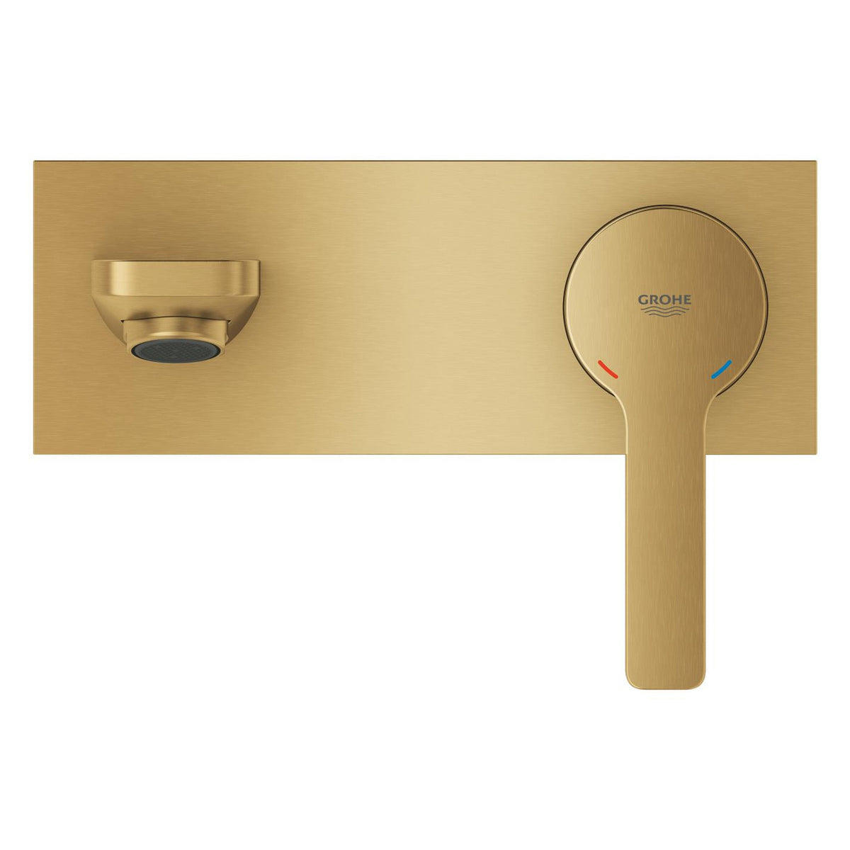 Grohe Lineare Ankastre 2 Delikli Lavabo Bataryası (Sıva Üstü Grubu), Fırçalı Altın - Ürün Görseli