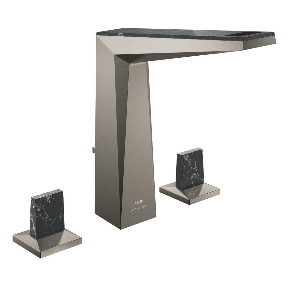 Grohe Allure Brilliant Private Collection L-Boy, 3 Delikli Lavabodan Ankastre Lavabo Bataryası, Sifon Kumandalı, Fırçalı Sert Grafit - Ürün Görseli