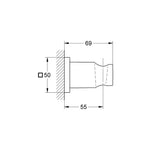 Grohe Rainshower El Duşu Askısı - Teknik Çizim