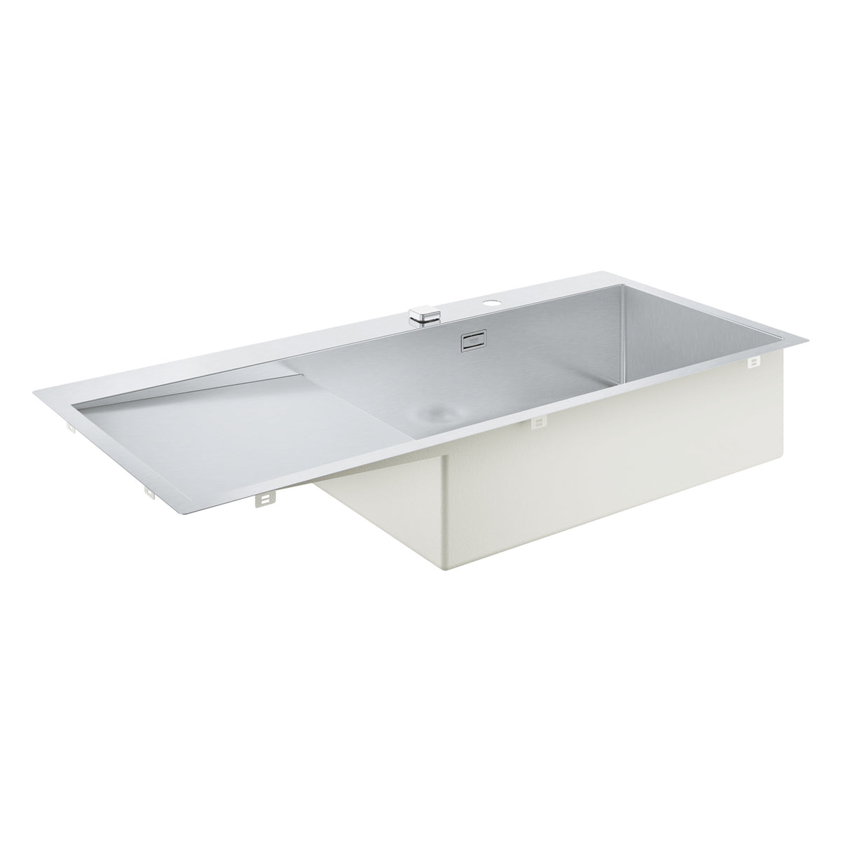 Grohe K1000 Damlalıklı Tek Gözlü Eviye, Paslanmaz Çelik (Sol Damlalıklı, 116x52 cm) - Ürün Görseli