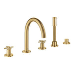 Grohe Atrio 5 Delikli Ankastre Küvet Bataryası (Sıva Üstü Grubu), Fırçalı Altın - Ürün Görseli