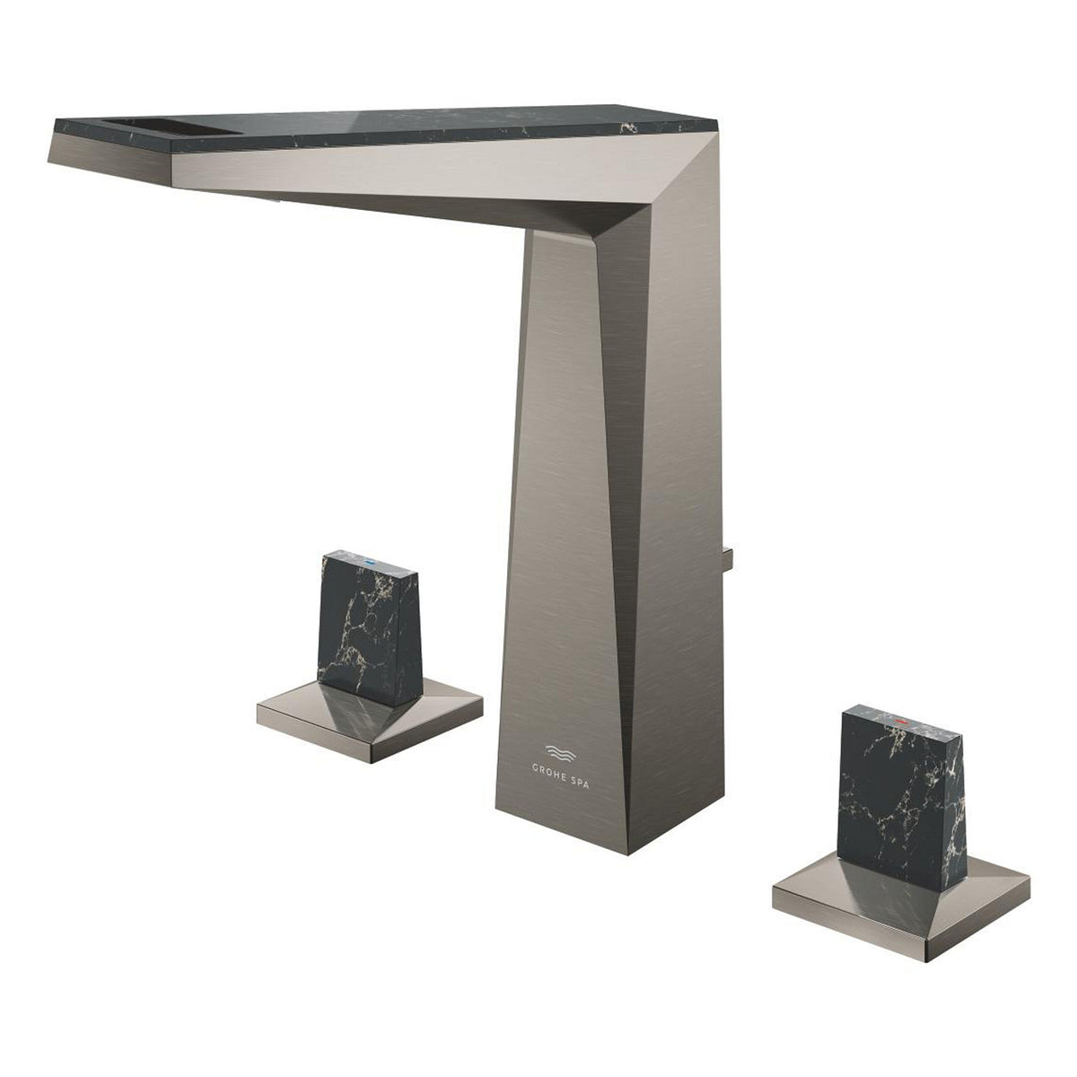 Grohe Allure Brilliant Private Collection L-Boy, 3 Delikli Lavabodan Ankastre Lavabo Bataryası, Sifon Kumandalı, Fırçalı Sert Grafit - Ürün Görseli
