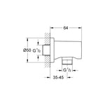 Grohe Rainshower Duş Çıkış Dirseği - Teknik Çizim