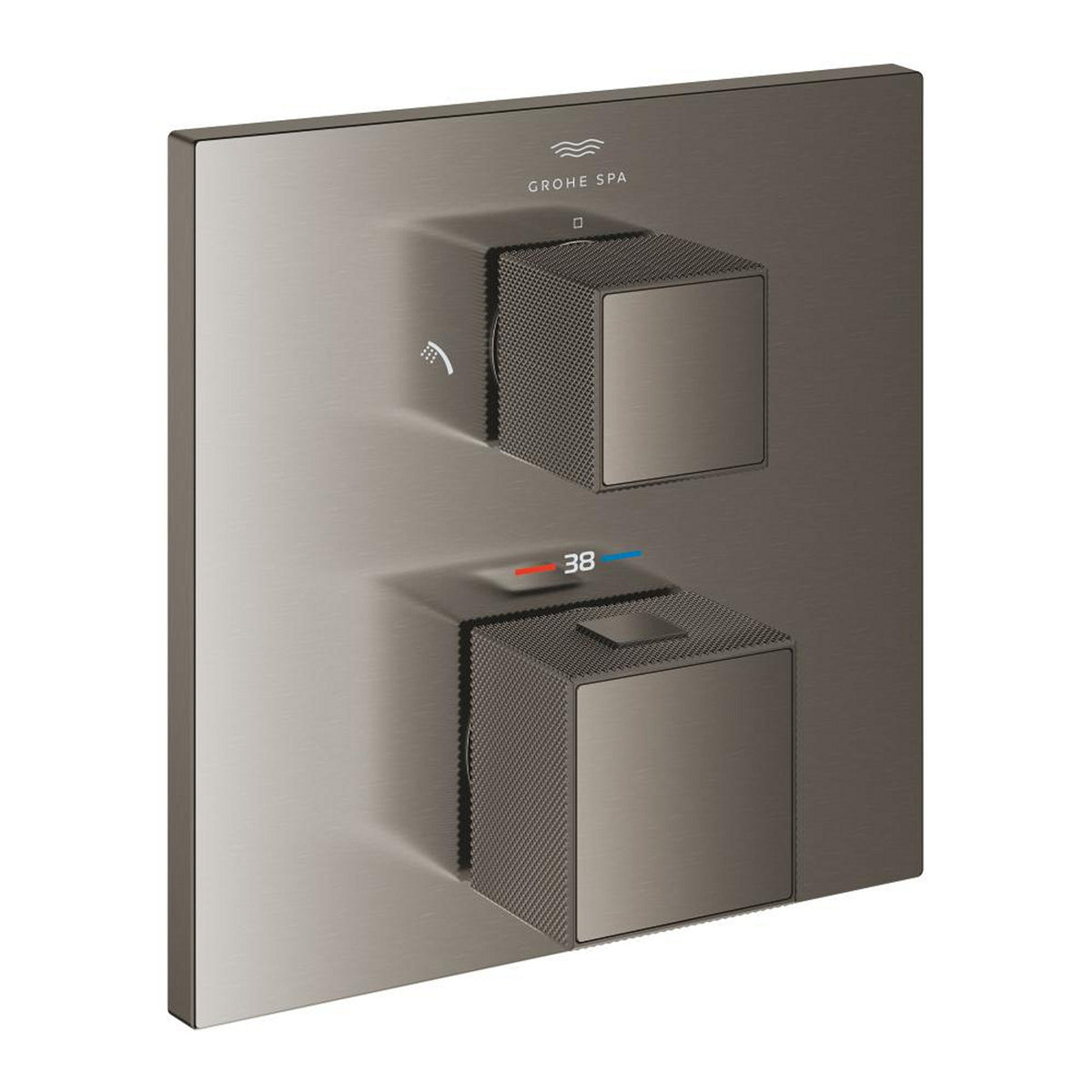 Grohe Allure Brilliant Private Collection Ankastre Termostatik Banyo Bataryası (2 Yollu, Sıva Üstü Grubu), Fırçalı Sert Grafit - Ürün Görseli