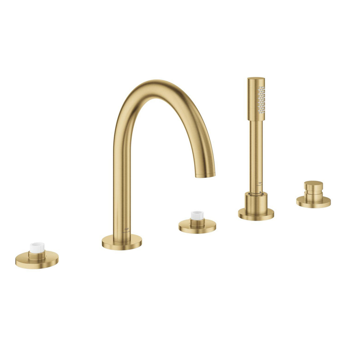 Grohe Atrio Private Collection 5 Delikli Ankastre Küvet Bataryası (Sıva Üstü Grubu), Fırçalı Altın - Ürün Görseli