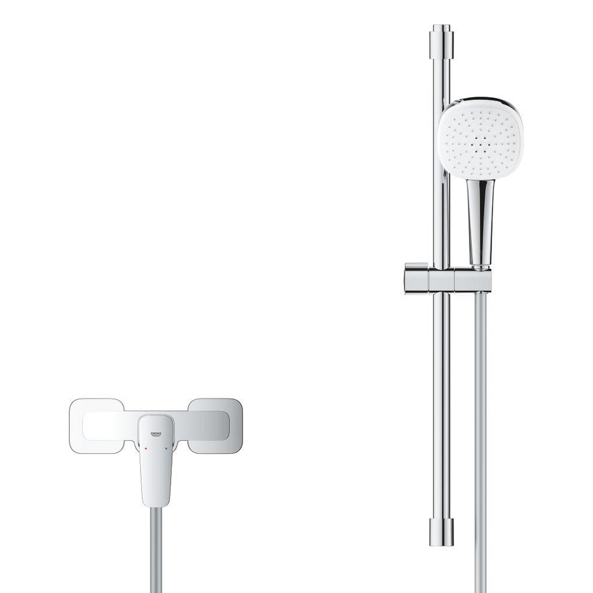 Grohe Cubeo Duş Bataryası ve Sürgülü El Duşu Seti - Ürün Görseli