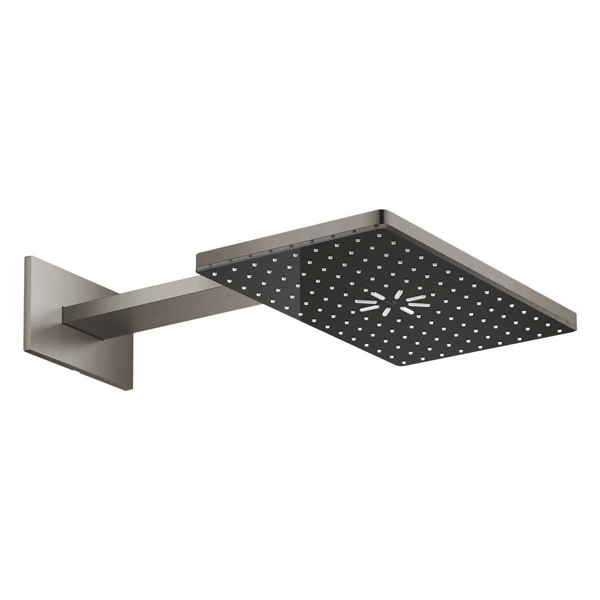 Grohe Rainshower Aqua Dikdörtgen Tepe Duşu Seti, 40x23 cm, 2 Akışlı, Fırçalı Sert Grafit - Ürün Görseli