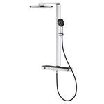 Grohe Rainshower Aqua Pure SmartControl Duş Sistemi, Duvara Monte, Termostatik Bataryalı Duş Kolonu, Siyah-Krom - Ürün Görseli