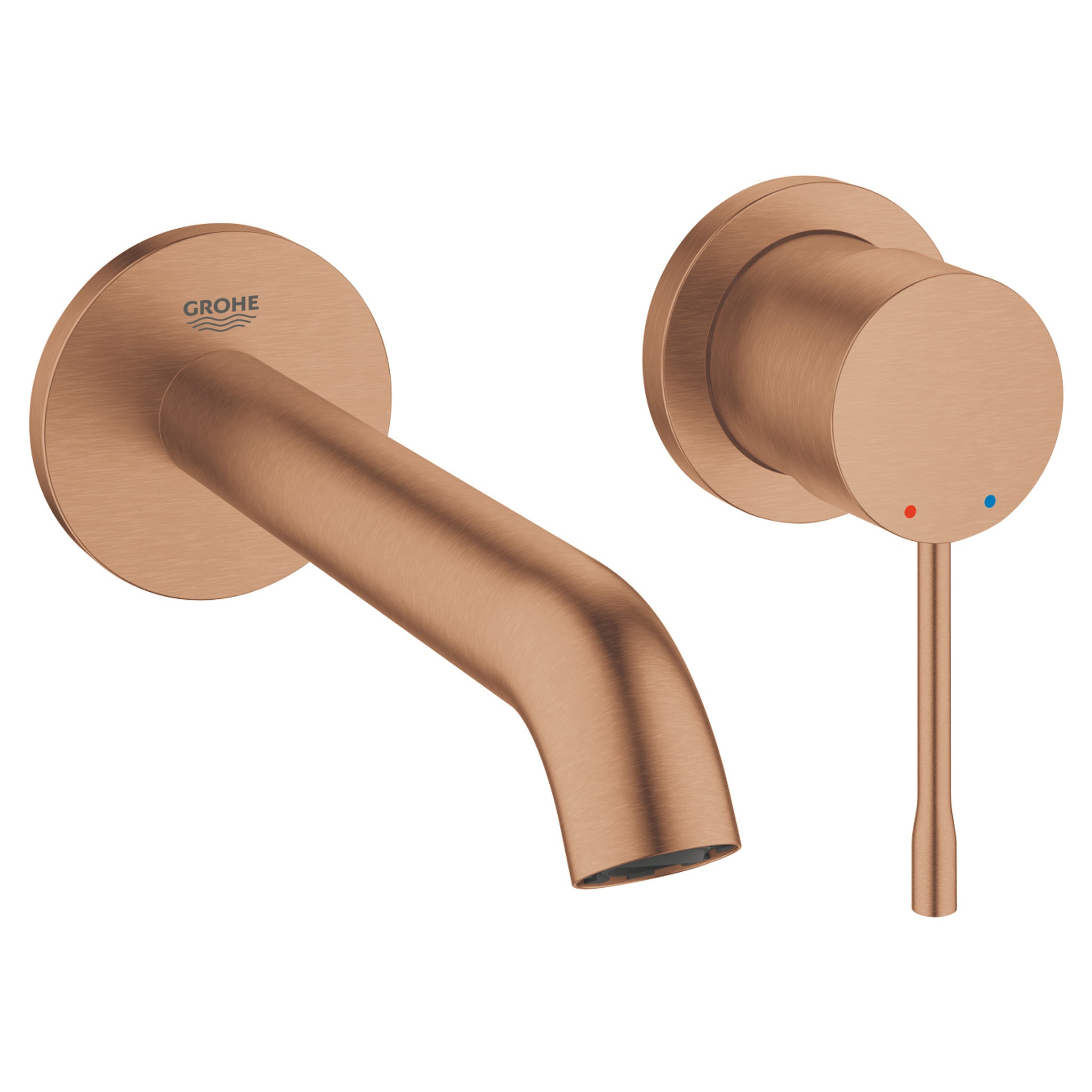 Grohe Essence New Duvardan Ankastre Lavabo Bataryası (Sıva Üstü Grubu), Fırçalı Bakır - Ürün Görseli