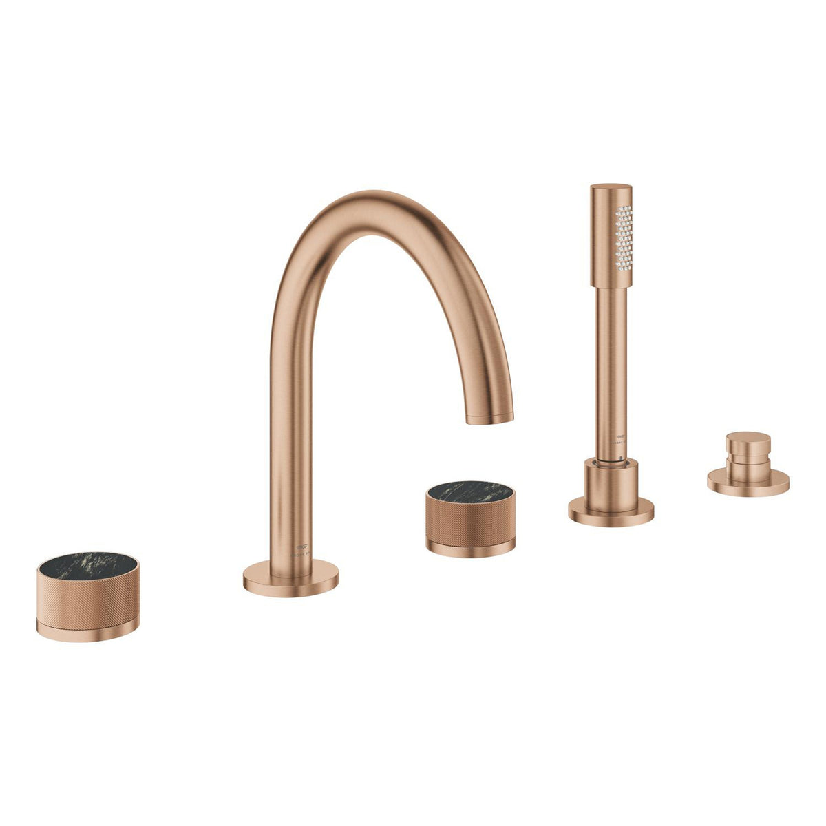 Grohe Atrio Private Collection 5 Delikli Ankastre Küvet Bataryası (Sıva Üstü Grubu), Fırçalı Bakır - Ürün Görseli