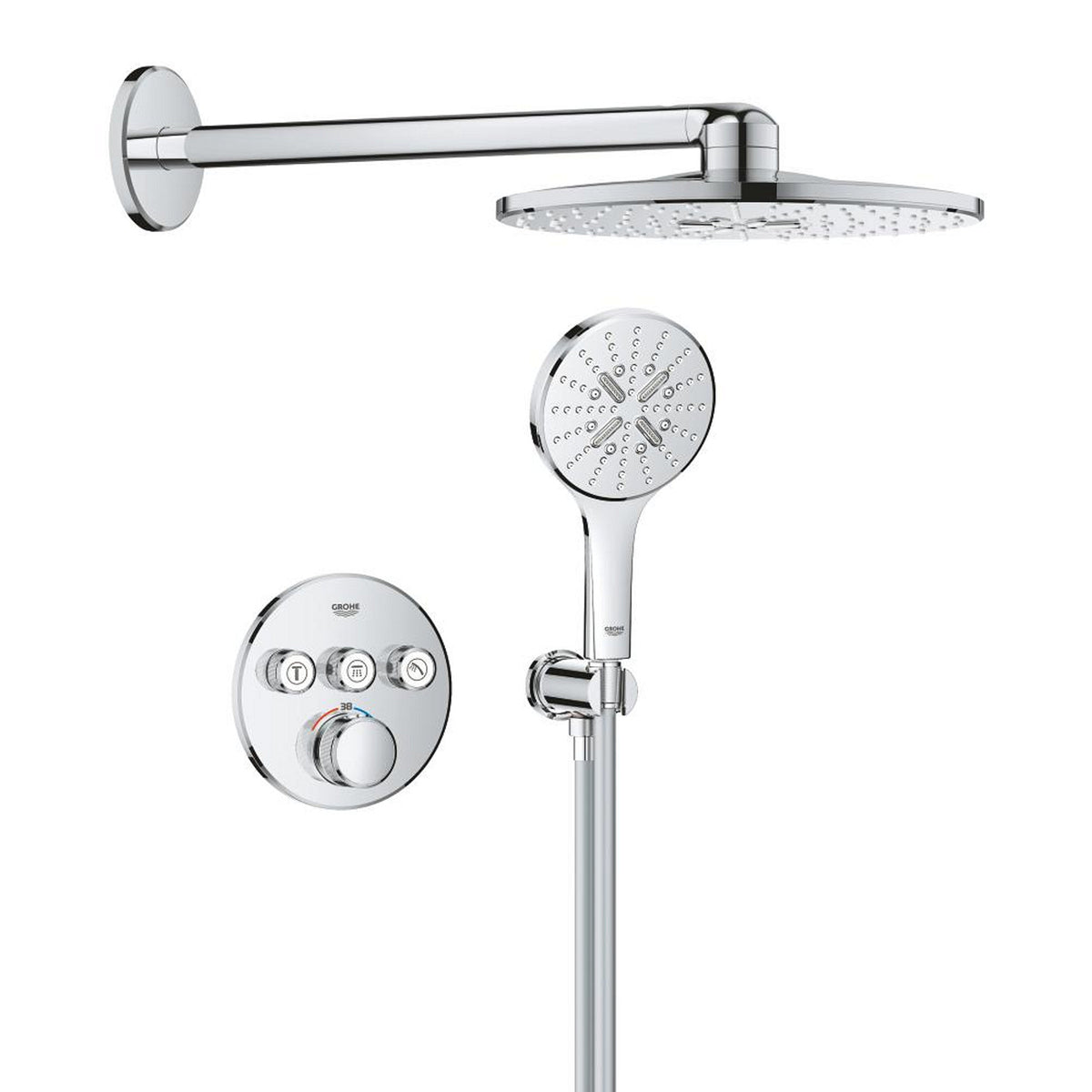 Grohe Grohtherm SmartControl Rainshower SmartActive 310 Ankastre Termostatik Duş Seti - Ürün Görseli
