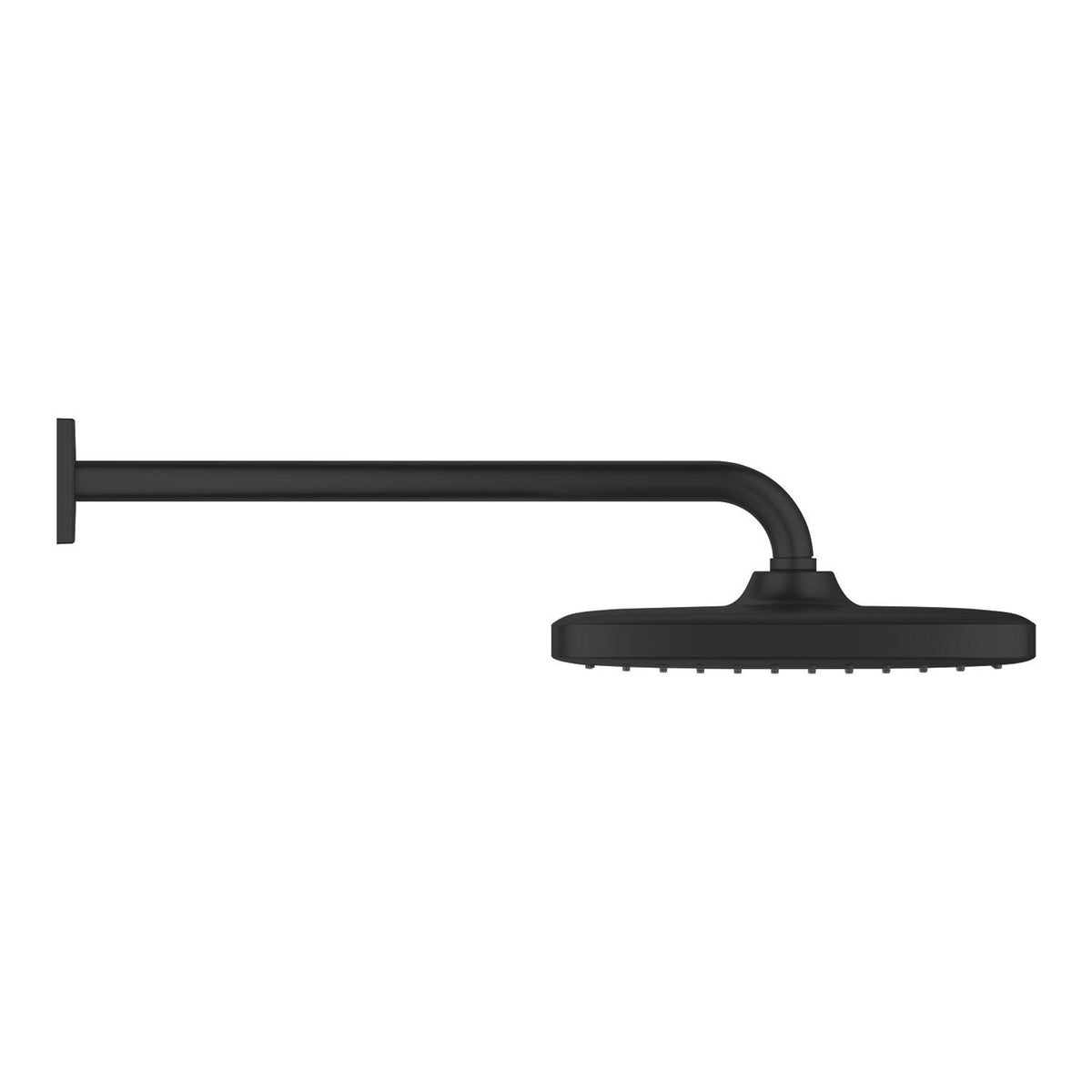 Grohe Tempesta 250 Kare Tepe Duşu Tek Akışlı, 25 cm (Duvardan Dirsek Dahil) Mat Siyah - Ürün Görseli