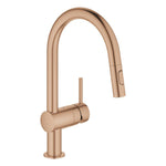 Grohe Minta Spiralli Eviye Bataryası, Fırçalı Bakır - Ürün Görseli
