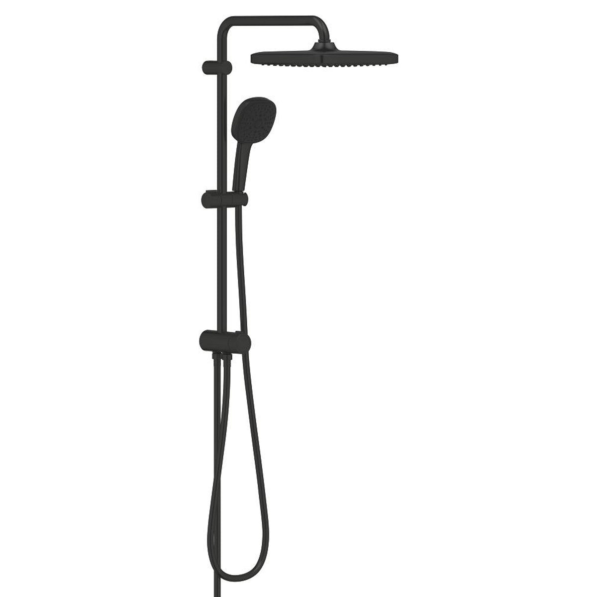 Grohe Tempesta System 250 Cube Kare Duş Başlıklı Duvara Monte Duş Sistemi, Mat Siyah - Ürün Görseli