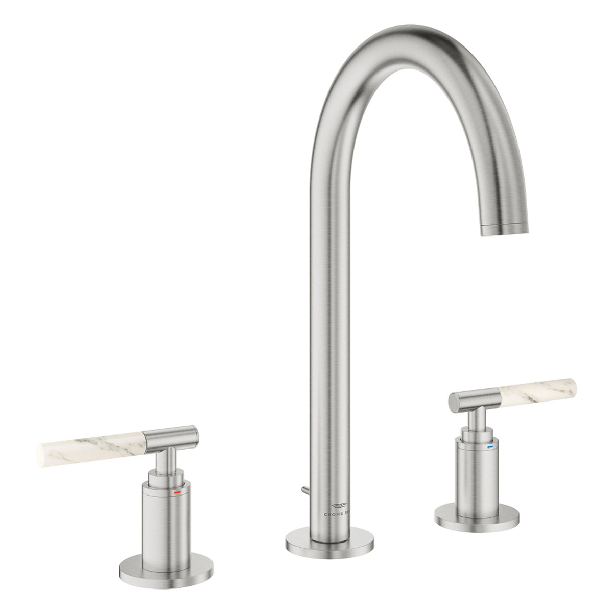 Grohe Atrio Private Collection 3 Delikli Ankastre Sifon Kumandalı Lavabo Bataryası (L-Boy), Paslanmaz Çelik - Ürün Görseli