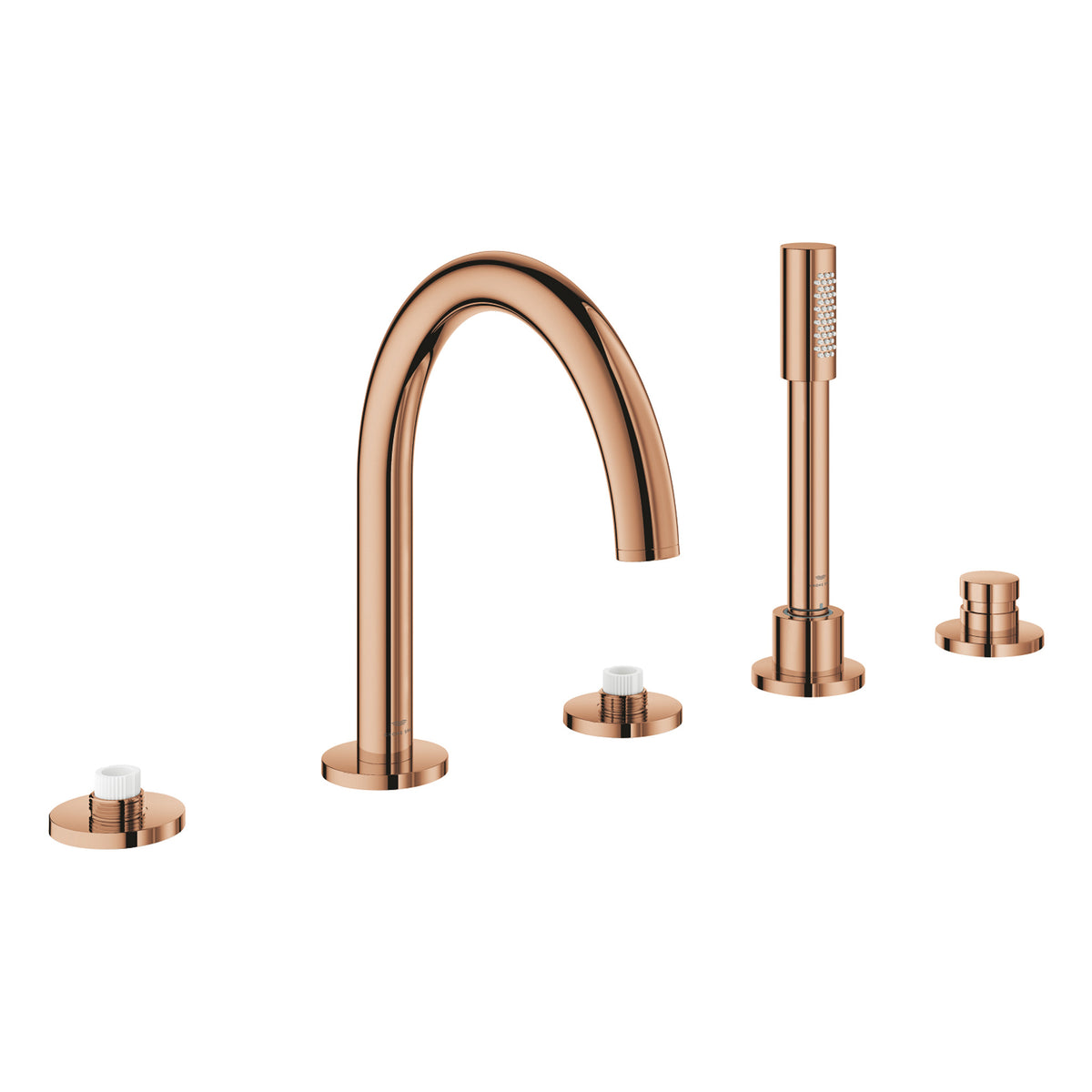 Grohe Atrio Private Collection 5 Delikli Ankastre Küvet Bataryası (Sıva Üstü Grubu), Bakır - Ürün Görseli