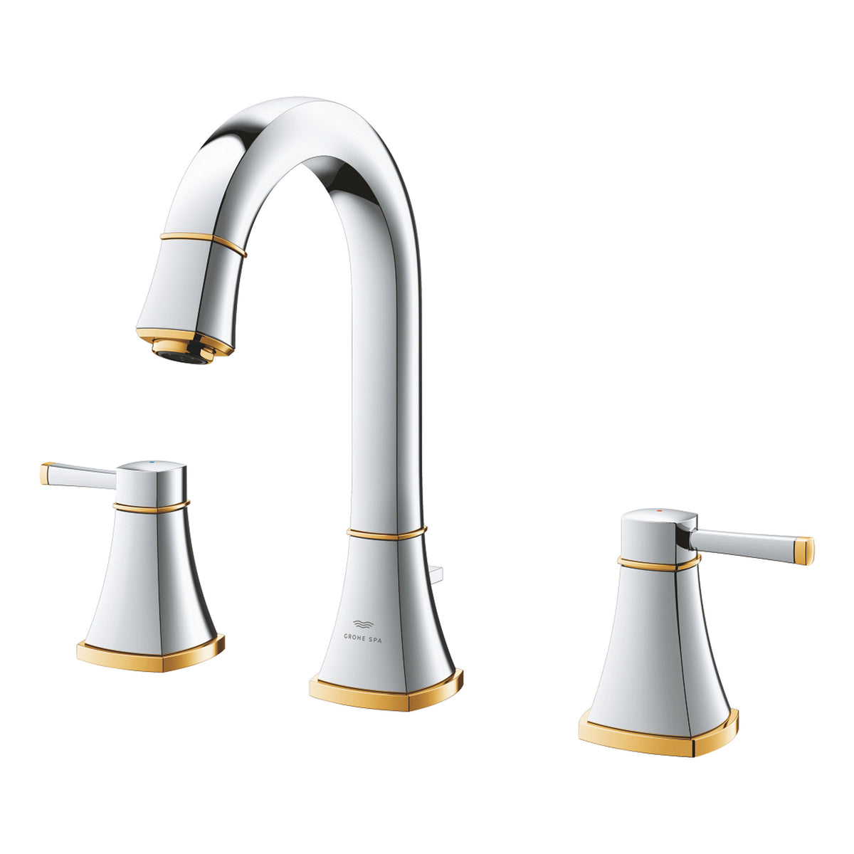 Grohe Grandera 3 Delikli Lavabo Bataryası, Sifon Kumandalı, Krom-Altın - Ürün Görseli