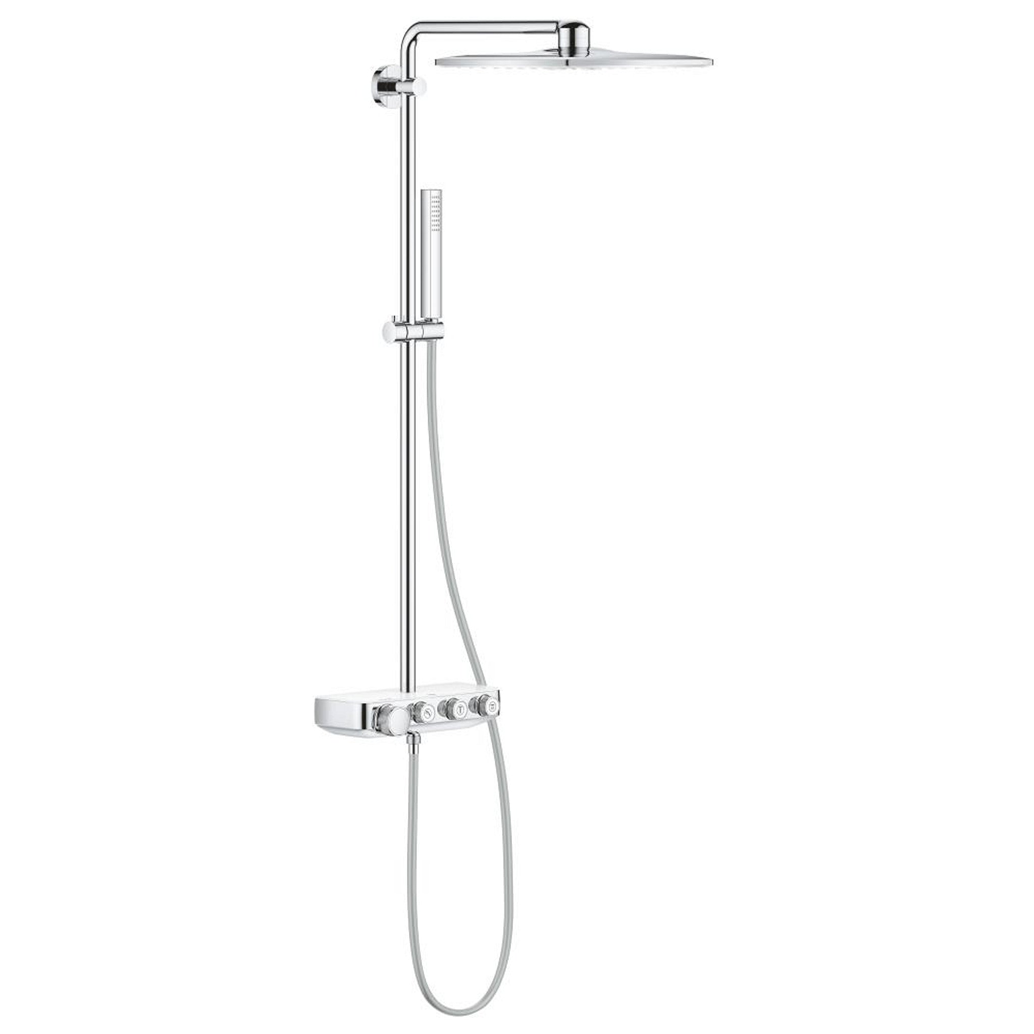 Grohe Euphoria SmartControl System 310 Cube Duo Duvara Monte Termostatik Bataryalı Duş Sistemi, Ay Beyazı - Ürün Görseli