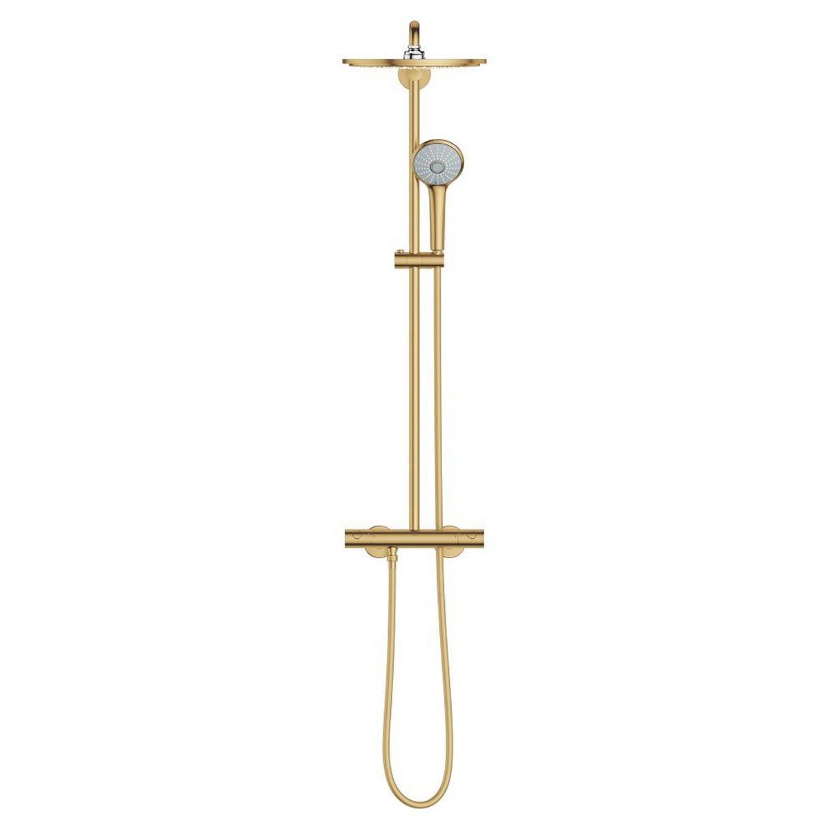 Grohe Euphoria System 310 Duvara Monte Termostatik Duş Bataryalı Duş Sistemi, Fırçalı Altın - Ürün Görseli