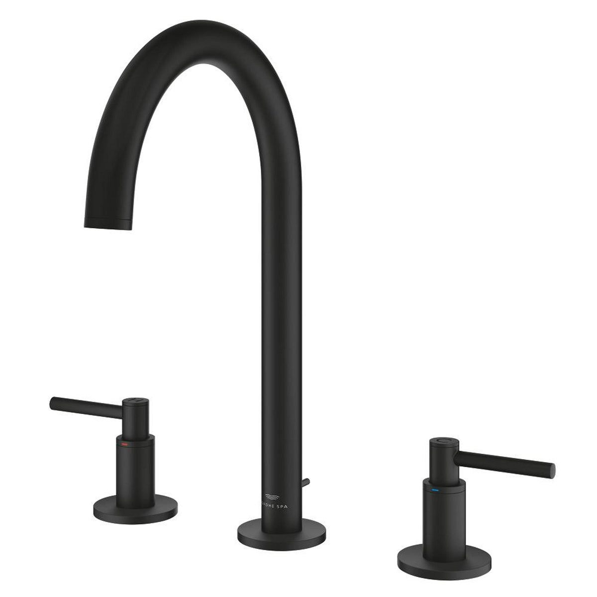 Grohe Atrio 3 Delikli Ankastre Lavabo Bataryası, Sifon Kumandalı, Hayalet Siyah - Ürün Görseli