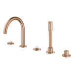 Grohe Atrio Private Collection 5 Delikli Ankastre Küvet Bataryası (Sıva Üstü Grubu), Fırçalı Bakır - Ürün Görseli