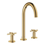 Grohe Atrio 3 Delikli Ankastre Lavabo Bataryası (4 Çubuklu Volan) L-Boy, Altın - Ürün Görseli