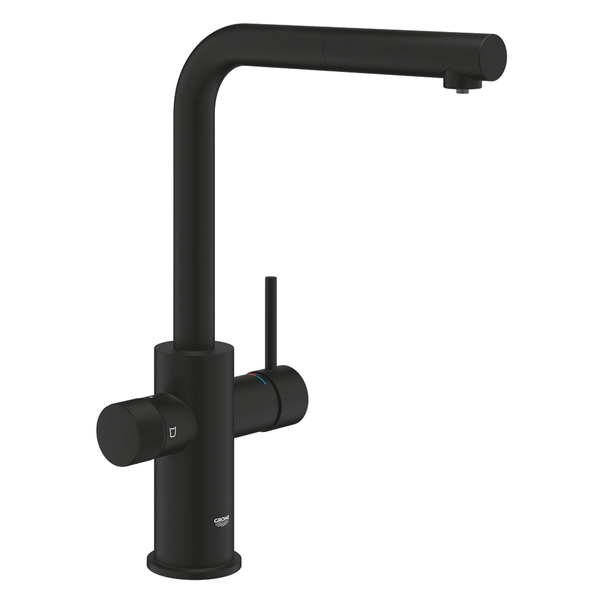 Grohe Blue Pure Minta Arıtma Çıkışlı Spiralli Eviye Bataryası, Hayalet Siyah - Ürün Görseli