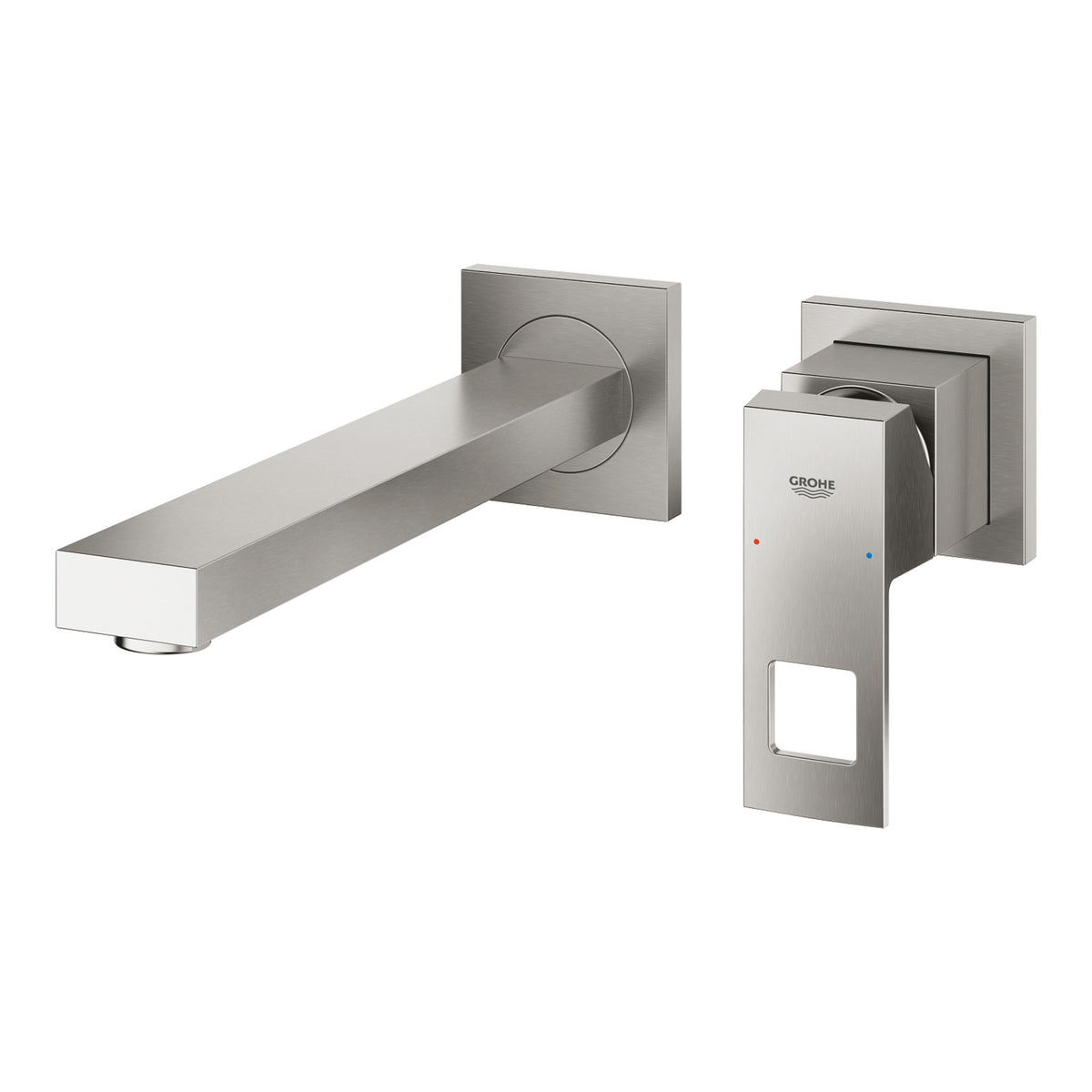 Grohe Eurocube Ankastre 2 Delikli Lavabo Bataryası (Sıva Üstü Grubu), Paslanmaz Çelik - Ürün Görseli