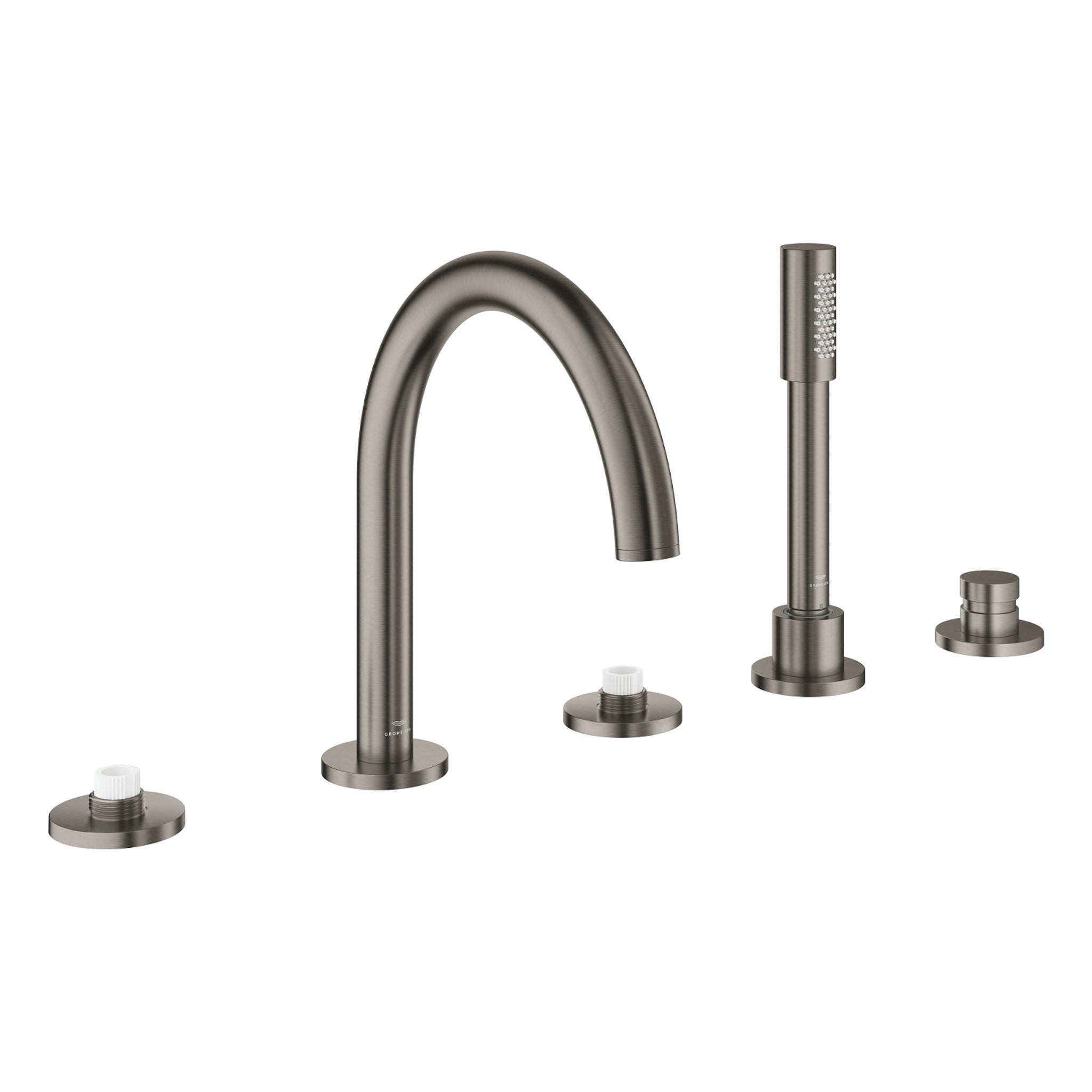 Grohe Atrio Private Collection 5 Delikli Ankastre Küvet Bataryası (Sıva Üstü Grubu), Fırçalı Sert Grafit - Ürün Görseli